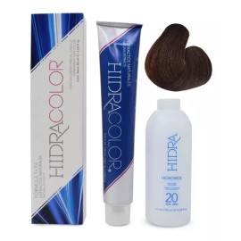 Hidracolor  Tinte Para Cabello Hidracolor Naturales  90 Ml + Peróxido Tono 5.45 castaño claro cobrizo caoba