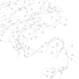 GORGECRAFT 2m White Pearl Chain String Artificial Vase Beads Filler 7.5+3mm Bead Garland Flowers Wedding Party Decoration for Wedding Centerpieces Table Decor Valentines Party Crafts