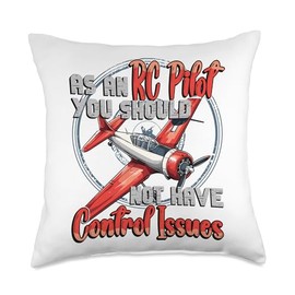 Model Aircraft Rc Airplane Pilot Rc Plane Throw Pillow