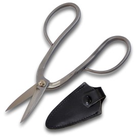 KAKURI Professional Bonsai Scissors Long Handle, 7.8" (200 mm) Japanese Stainless Steel, Silver, Made in JAPAN