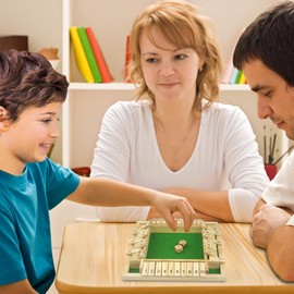 Shut the Box Game for 4 Players, Wooden Table Game Family Travel Game Traditional Pub Dice Games for Adults Educational Table Dice Game for Kids Age 3 4 5 6 +