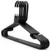 The Hanger Store 30 Black Strong Heavy Duty Plastic Coat