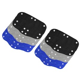 PATIKIL Hard Hat Sweat Band, 12 Pack Cotton Hard Hat Liner Sweatband Washable with Snap Button for Safety Helmet, Blue Gray Black