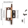 ZCZQC 4 Pcs/Pack Antique Brass Non-Mortise Hinges Finials Cabinet, Cupboard