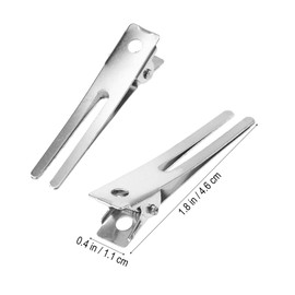 Mikinona 100pcs Duckbill Hair Barrettes Thick Double Fork Clip Metal Hairpins for Women DIY Hair Accessories Unique Design for Various Styles Grip