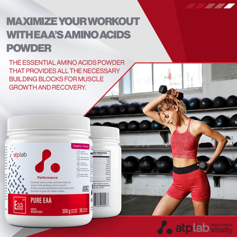 ATP LAB - Pure EAA Powder 300g (Raspberry Flavour) -
