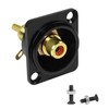 QIANRENON Gold Plated RCA Panel Mount Adapter RCA Female to