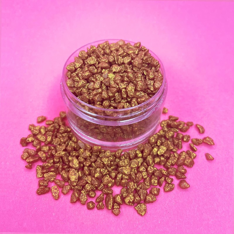Edible Gold Glitter Coated Sugar Crystals 200g - Glimmer Pearl