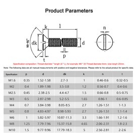 30 Pcs Slot Countersunk Bolts, M3 x 25mm Multi Purpose Screws, 304 Stainless Steel Machine Screw for Wood, Drywall and Furniture, Home DIY Repair