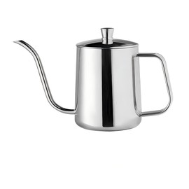 CHFNJJ Stainless Steel Coffee Pot, Gooseneck, Fine Mouth Drip Kettle, Graduated, Coffee Drip Pot (600ML)