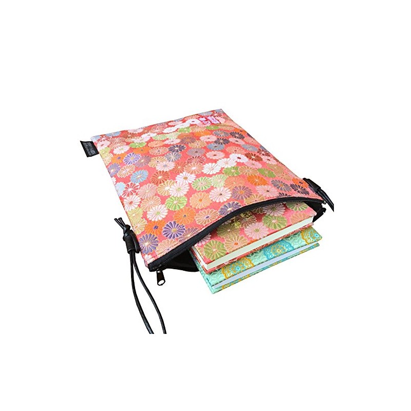 Senitoshuin Nishijin Textile Brocade Pochette/Goshuin Book Shoulder Bag (Lined), Vermilion