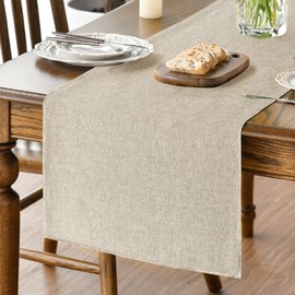 Artoid Mode Camino de mesa color marrón claro, decoración de cocina y comedor para temporada de otoño, lavable, para decoración de fiesta en el hogar, 13x72 pulgadas