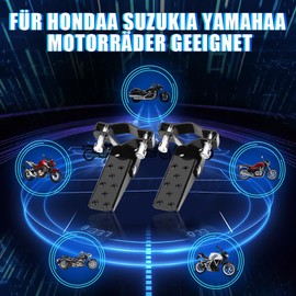WODHMIEY Pair of Black Stylish Metal Motorcycle Frame Foot Pegs Pedals for Comfortable Pivot Points Direct Replacement Fits Durable Metal Black