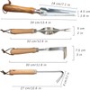 Gardening Manual Weeder Tool Set, 4 Pcs Stainless Steel Crack