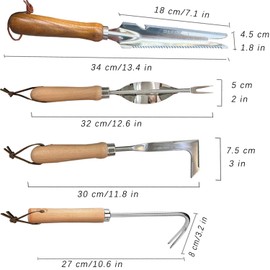 Gardening Manual Weeder Tool Set, 4 Pcs Stainless Steel Crack Weeder Crevice Weeding, Lawn Uprooting Weeding Tool,Weed Digger,Weed Pulling Tool for Deep Roots - Extra Garden Kneeler Bag