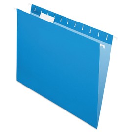 Pendaflex 81603 Colored Hanging Folders, 1/5 Tab, Letter, Blue, 25/Box