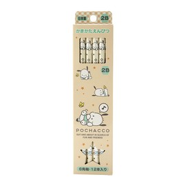 Sanrio 566209 Pencil Pack, 2B, Pochacco, Pochacco, 0.3 x 0.3 x 6.9 inches (0.8 x 0.8 x 17.6 cm), Kids Learning Stationery, Character