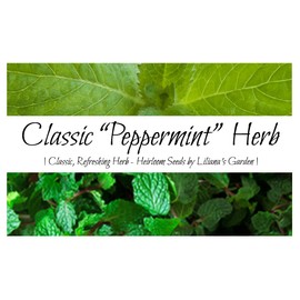“Peppermint” Mint Seeds – Fast-Growing Mint – Harvest in 90 Days | Never GMO, Always Heirloom and Open-Pollinated | USA Grown Seeds by Liliana's Garden |