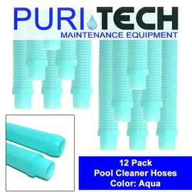 Puri Tech Kreepy Krauly (Universal 1") 40" Pool Cleaner Hose-Aqua 12-Pack