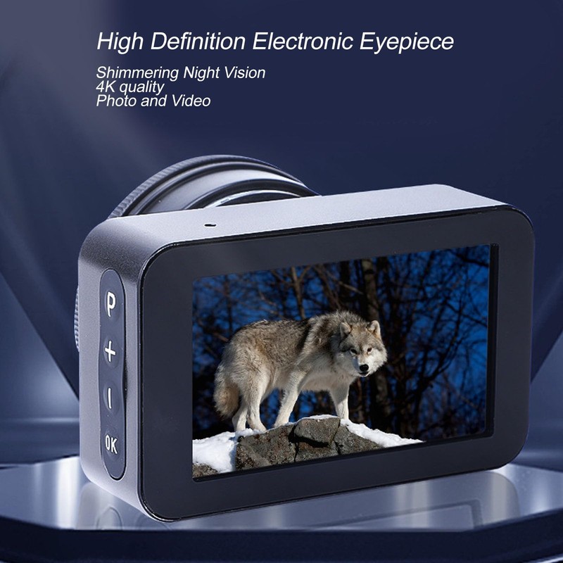 Telescopic Eyepiece Camera, 4K 3 Inch Colour Display, Electronic Eyepiece,