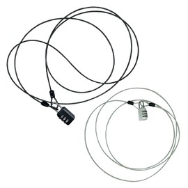 LIANCHEN Pack of 4 Security Cable, Braided Loop Cable, Locking Cable, Double Looped Stainless Steel Security Lock Cable, Travel, Outdoor Steel Cable, Security for Motorcycle, Patio Furniture