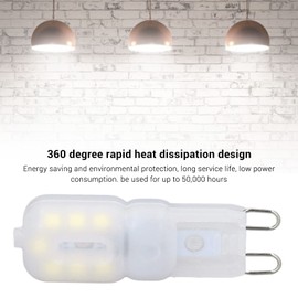 6 Bombillas LED G9 de 3 W Regulables para Lámparas de Techo Y Lámparas Colgantes.(#1) White Light 110-140V es adecuado para los portavasos G9