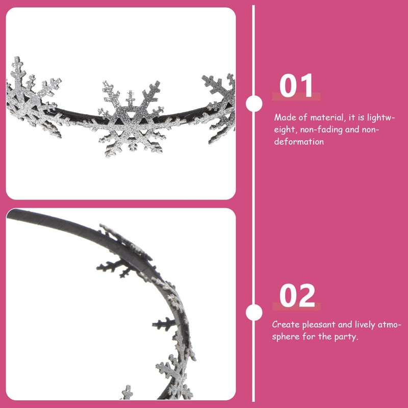 Christmas Headbands Lovely Cute Glitter Snowflake Headband Party Favours Supplies