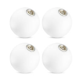 4 Inch Glass Light Globe Shade Fit for G9 Bulb 0.8 Inch Bottom Globe Shade, Lighting Glass Lampshade Milky White 4 Pcs