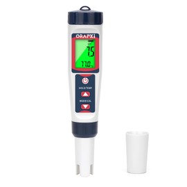 ORAPXI Pool Salt Tester Free Chlorine Tester Digital Chlorine pH Tester Salt Meter for Pool 7 in 1 pH Salt Free Chlorine ORP TDS EC Pool Water Tester for Swimming Pool Hot Tub Hydroponics Aquariums
