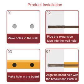 Schwebende Regalhalterungen – 8 Stück, strapazierfähig, unsichtbare Regalhalterungen mit Schrauben, DIY-Hardware, Jalousienstützen, Regale, 54 kg, Ø10 x 100 mm (8 Stück)