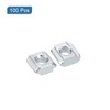 sourcing map T Nuts, 100pcs - Nickel Plated Carbon Steel