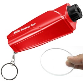 Emergency Escape Hammer Multifunctional Window Breaking Hammer Rescue Hammer Underwater Application Fire Emergency Escape Blow Test Permanent Car Escape Hammer Alloy Hammer Head with Glass (Red)