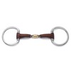 Cavalon Eggbutt Lozenge Leather Covered Snaffle Bit (5.25")