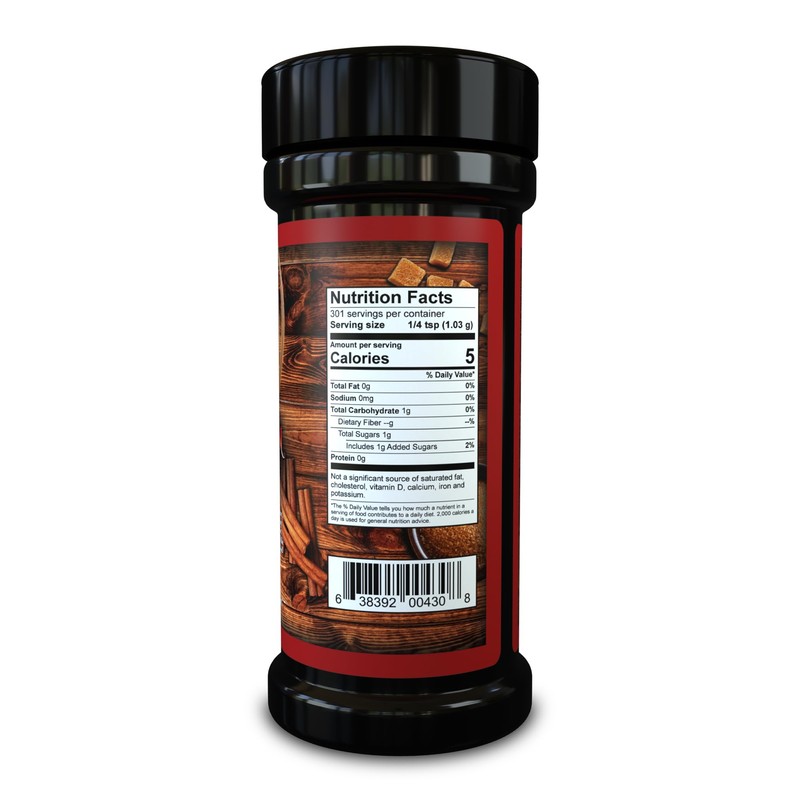 Bearded Butchers Cinnamon Swirl Seasoning, 11 oz Large Shaker -