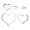 5 Stück Ausstecher Gebogen glatt Herz Ausstecher Edelstahl Ausstecher