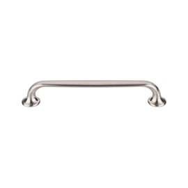 Top_Knobs Oculus Oval Pull Color Brushed Satin Nickel Hardware 6 5/16” Length Mercer Coll Contemporary Transitional Bar Handle Kitchen Drawer Cabinet Door Dresser Bathroom Metal Interior Home