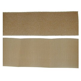 4" Tan/Khaki Sew On Hook and Loop - 12"of Hook 12" of Loop Per Package