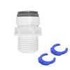 Qrity RO Water Filter Fitting, 1/2 Inch Male Thread to