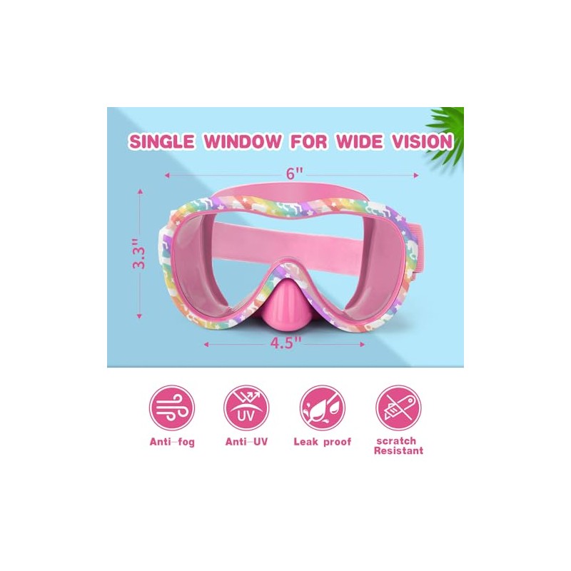 anteojos de natación para niños, antifugas con funda para la