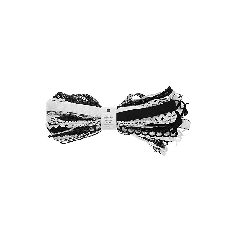 Ribbon Bands Set Black/White