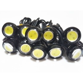 J'z court Daylight LED Waterproof Eagle Eye Large Ball 23mm Set of 10 12V Recessed (White/Black Body)