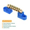sourcing map Terminal Ground Bar Screw Block Barrier Brass 6