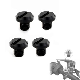 Xitomer 4 PCS Mirror Hole Plugs M10x1.25, Fit for Z125/ Z400/ Versys 650, FZ-07 MT-07 / FZ-09 MT-09, CRF250L/ CB1000R, SV650 / KLR 650, Aluminum CNC