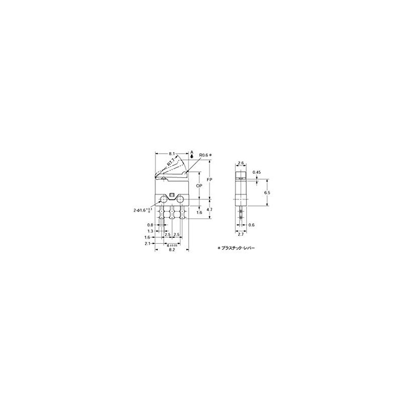 Omron Ultra Compact Basic Switch Leaf Lever Silver Plated Straight