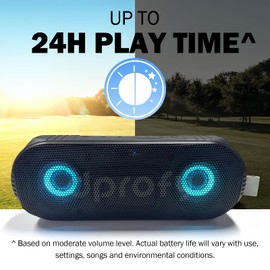 Dprofy New Play 2 Rounds of Golf, 2Pcs Magnetic Bluetooth Golf Speaker Golf Cart Speaker, Stereo Sound Portable Pro Wireless Waterproof Speaker with Rich Bass, Golf Accessories Golf Gifts (with Light)