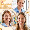 Laffact Teacher Acrylic Earrings for Women, 12 Pairs Back to