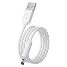 Lonnky DC 5V Cable, Compatible with Toniebox, Satisfyer, Foreo Luna, Foreo Bear, Fairywill, Dnsly, Bitvae Electric Toothbrushes and Speakers, 1.5 Meter 3.5 x 1.35mm Plug - White