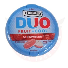 Ice Breakers Sugar Free Mints Duos Strawberry 24 Tins (3 boxes) Free Shipping