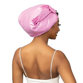 Esha Gorro Ducha Niña Cabello Extra Largo Trenzas Rastas Rizos Resistente Agua Ajuste Perfecto Que Evita Fugas Fácil Abrochar Rosa
