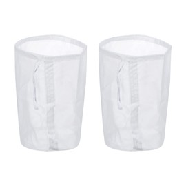 sourcing map Pack of 2 160 Mesh Colour Filter Bags 5.9 Inch Diameter Nylon Strainer with Drawstring for Filtering Paint, Petrol, Fuel, Home Brewing